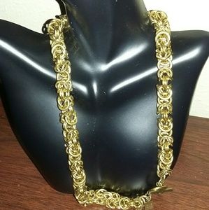 Anne Klein gold statement necklace